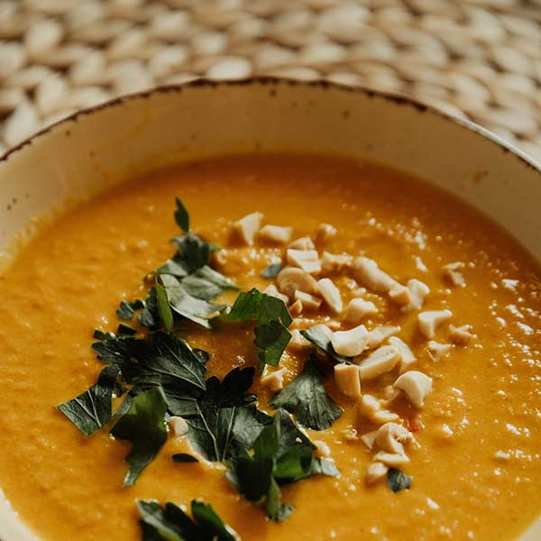 Sopa cremosa de grão-de-bico